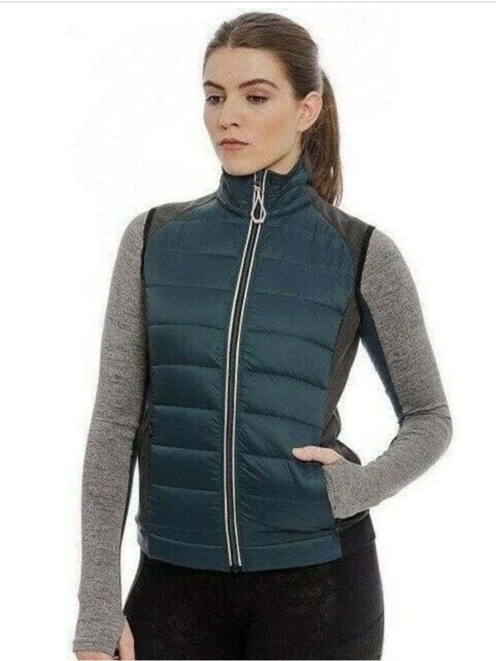 Horseware Ireland Women’s Ona Hybrid Gilet Quilted Zip Front Vest Size L